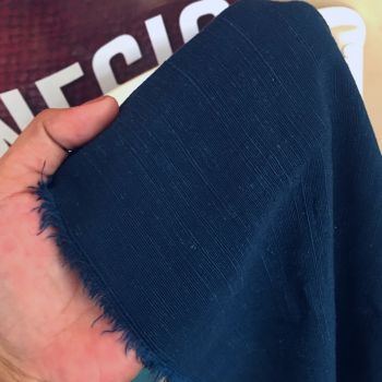 Kain Rayon Linen Slub Biru Dongker